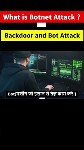 Backdoor, Bot & Botnet Attacks in Cybersecurity 🔐 | Explained in 60 Seconds! #CyberAttack