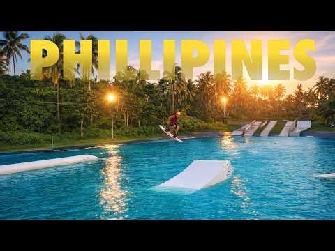 Beginner tries wakeboarding ...