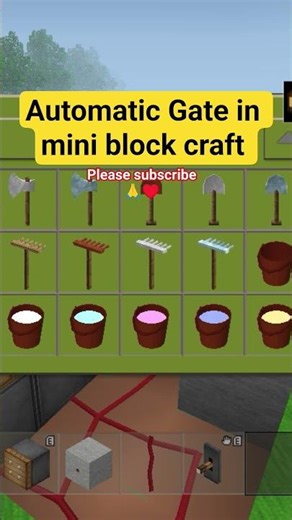 automatic Gate in mini block craft #remix