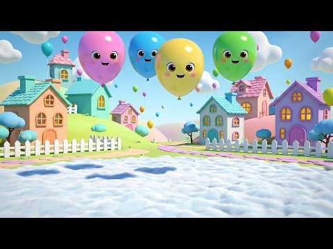 Four Little Toy Balloons Float Float Float | Colors & Counting Song for Kids