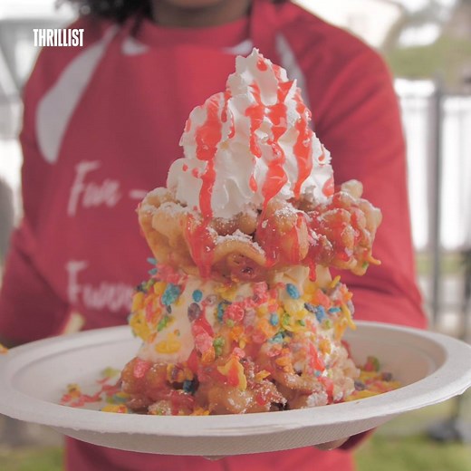 This ice cream sandwich is made with funnel cakes. | Thrillist