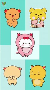 Cute gifs loop character for your giphy instagram stories animated stickers | Studio Venia