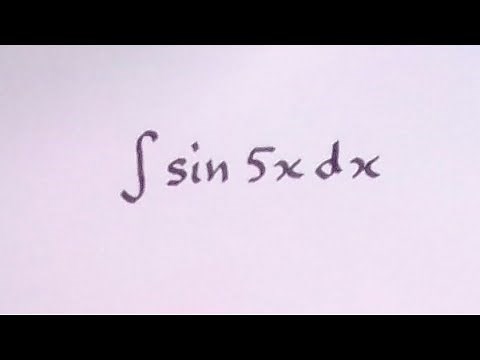 Integral of sin 5x