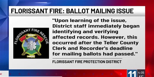Data processing issue affects mailing of ballots for some voters in Florissant