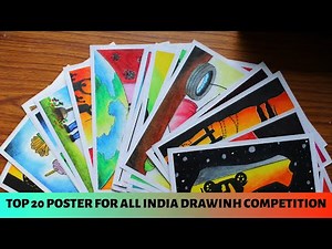 Top 20 Drawing for all India Poster making competition | Easy poster drawing topic step by step