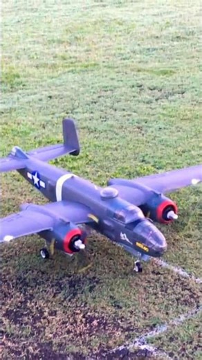 B-25 Bomber 1470mm take off and landing #rcplane #rc #aviation #shorts