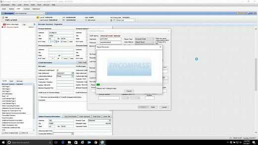 Pulling Credit in Encompass