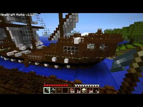Minecraft - pirate ship vs USS Constitution