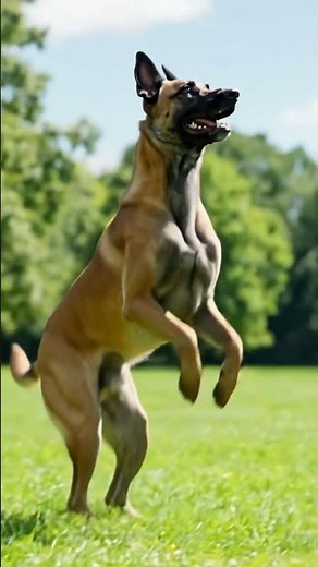 Belgian Malinois Incredible Vertical Jump 🐕‍🦺 #traittales #malinoislife