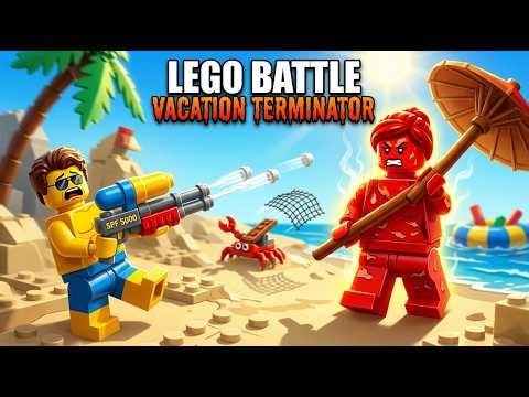 LEGO Beach Battle: THE VACATION TERMINATOR! 🏖️🔥 | LEGO Animation | Full Episode 37