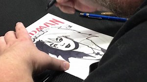 Sketching at Torpedo Comics in California | Adam Hughes