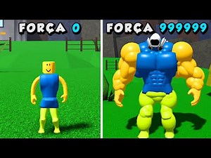 CONSEGUI 1.000.000 DE FORÇA NO MEGA NOOB SIMULATOR (Roblox)
