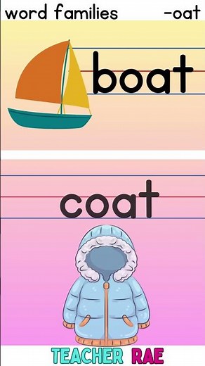 words families -oat || reading for beginners || kindergarten || grade 1