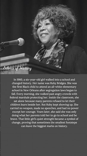 In 1960, a six-year-old girl walked into a school and changed history. Her name was Ruby Bridges