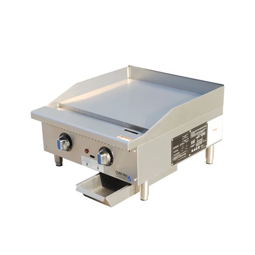 Commercial Gas Thermostat Griddle With Safety Value 24-Inch Bakery Equipment 90000BTU