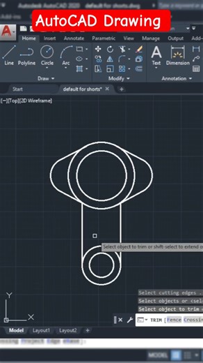 AutoCAD 2D Drawing For Beginners In Hindi @cadcamtechstudy #autocad #designingfuture
