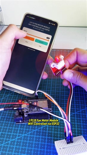 L9110 Fan Motor Module WiFi Controlled via ESP32 #esp32 #L9110 #fanmotor #wificontrolledfan #stem