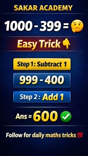 Ab bade numbers bhi easily solve karo. Follow #mathstrick #learnmath #education #shorts #reelsviral