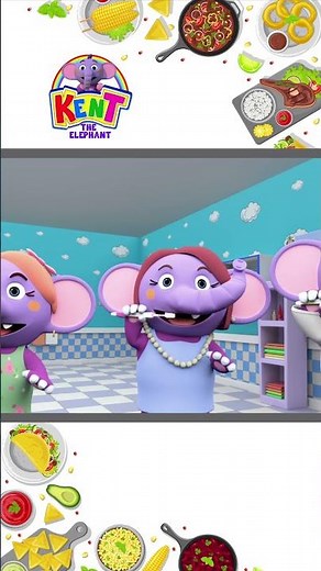 This Is The Way We Wash Our Plates 🍽️#shorts #kidssong #kenttheelephant