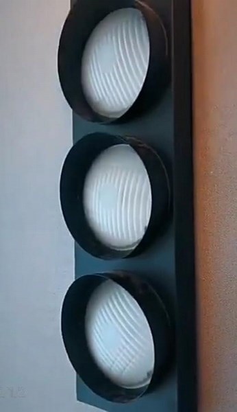 Remote Control Traffic Light Retro Industrial Wall Lamp