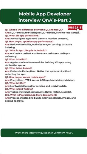 Mobile App Developer Interview Prep Part-3, #careergrowth#itjobs #itjobpreparation
