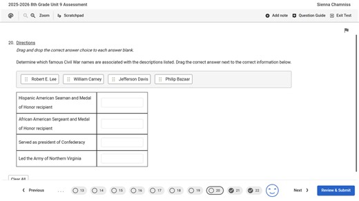 Determine which famous Civil War names are associated with the ... | Filo