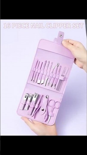 16-Piece Premium Stainless Steel Nail Clippers & Grooming Kit