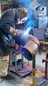 新興プラント工業＿CO2半自動溶接vol.26＿#配管#溶接#プラント配管#welding#半自動溶接_大分流通業務団地工場内の作業シーンです。配管溶接です。