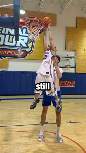 The only person who can dunk without jumping