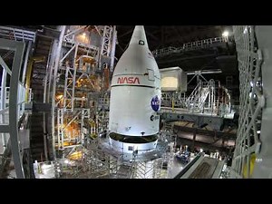 NASA Timelapse: Orion Spacecraft Lifted onto SLS Rocket | Artemis I Assembly Inside VAB