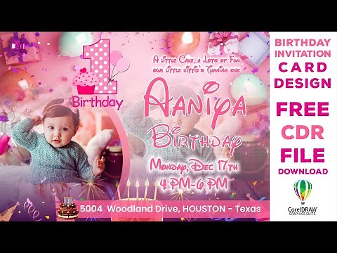 Birthday Invitation Card Design in CorelDraw | How to Make Birthday Invitation Design in CorelDraw