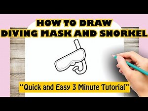 How to Draw Diving Mask and Snorkel