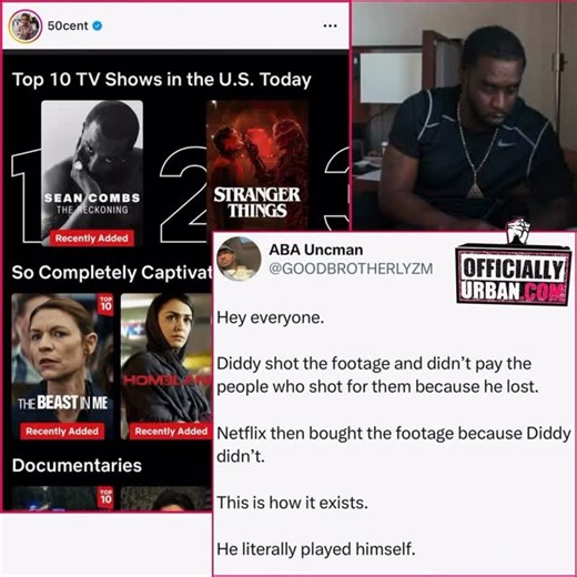 Juicy Talk Radio on Instagram: "Oh wow • @officiallyurban Diddy is why 50 Cent got the footage⁉️😳🤯📼🎥🧾👯‍♂️🤷‍♂️ A lot of people have been wondering how such itimate footage of Diddy’s last few days of freedom made it into the 50 Cebt produced documentary… it seems Diddy didn’t pay the camera crew for the footage which would have meant he owed it, so they sold it to the highest bidder‼️🎬👩‍💻👨‍💻🍿👨‍⚖️🔒💸"
