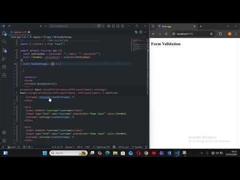 How to create a form validation using React and typescript (tsx) understanding useState
