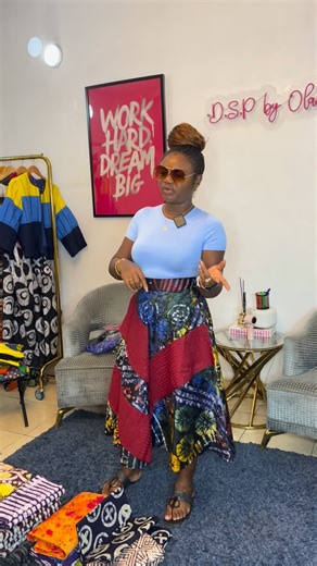 DSP by Olamide 🇳🇬 on Instagram: "***if you are a Uk 14 and you don’t mind your tops clingy, then body tops will work as well…😊 . . . Body tops 14,500 Triple layered asoke skater skirt by @divastylepool SKIRT PRICE: Uk 8-12 length 32: 58,500 naira Limited pieces per design Pattern on each print might slightly vary #adire#dashiki#mixandmatch#loungewear#asokertw"