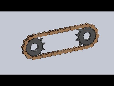 Assemblage Pignon et chaine sur SolidWorks