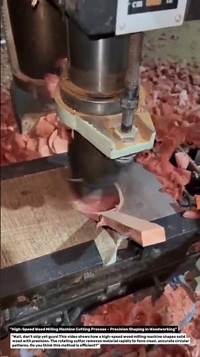 "High-Speed Wood Milling Machine Cutting Process – Precision Shaping in Woodworking".