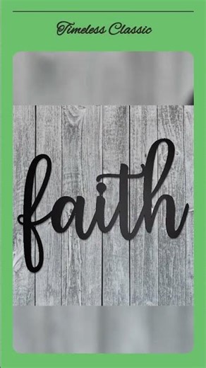 Faith Script Metal Sign - Spiritual Steel Wall Art