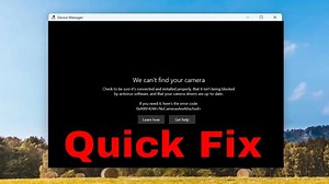 (Solved) 0xA00F4244 NoCamerasAreAttached Error Code