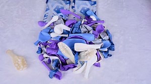 Frozen Birthday Balloon Arch Kit, Metallic Purple Blue Silver Snowflake Balloons for Girls Winter Theme Birthday Snow Theme Party Baby Shower Winter Party Decorations
