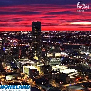 173K views · 3.4K shares | WHOA!  Did you see the BEAUTIFUL sunrise this morning? Sky 5 was flying over downtown Oklahoma City and captured this video. https://bit.ly/38Boh8j | KOCO 5 News | Facebook