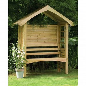 Buy Forest Garden Cadiz 2 Seater Wooden Arbour | Garden benches and arbours | Argos