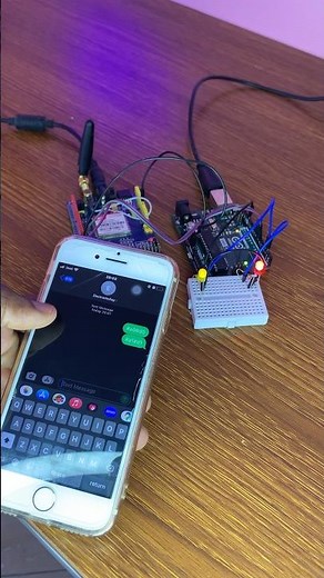 How SIM900 GSM GPRS Shield with Arduino - LED control #shorts