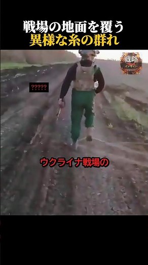 戦場の地面を覆う異様な糸の群れ