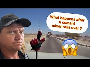 Dramatic Footage: Cement Mixer Accident & Frame Repair