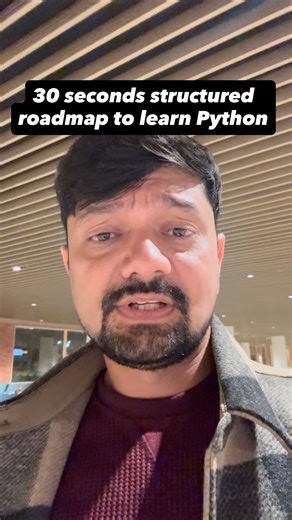 Dr. Ashok K. Sharma on Instagram: "Ultimate 30 seconds structured roadmap to learn Python! @analyticscareerhub #datawithashok"