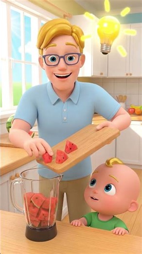 Kids Learn to Eat Healthy | Making Watermelon Ice Cream | kid Tv #babyvideos #animation