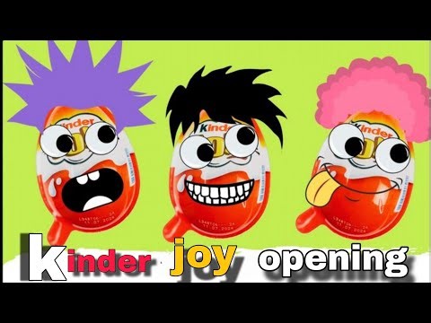 kinder joy opening. hidden toy revealing