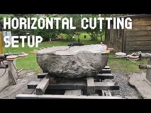 Diamond Wire Saw Horizontal Cutting Setup