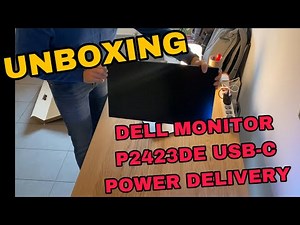 UNBOXING DELL P2423DE USB C POWER DELIVERY